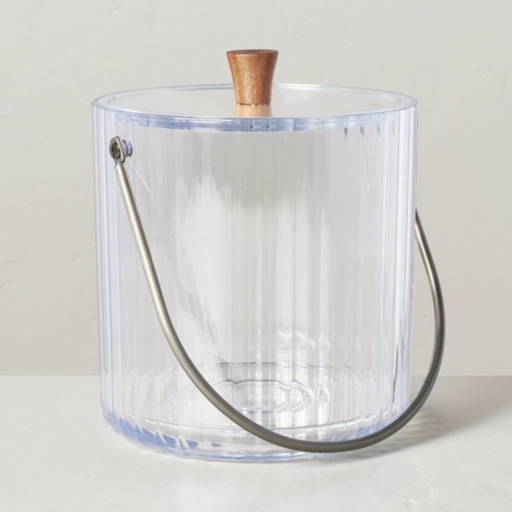 Hearth & Hand with Magnolia 109oz Ribbed Clear Plastic Ice Bucket